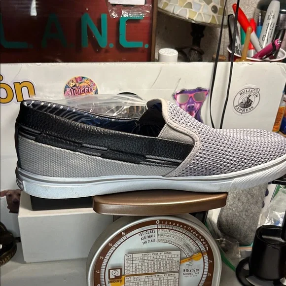 Tommy Bahama Black and White Mesh Loafers - Picture 5 of 5